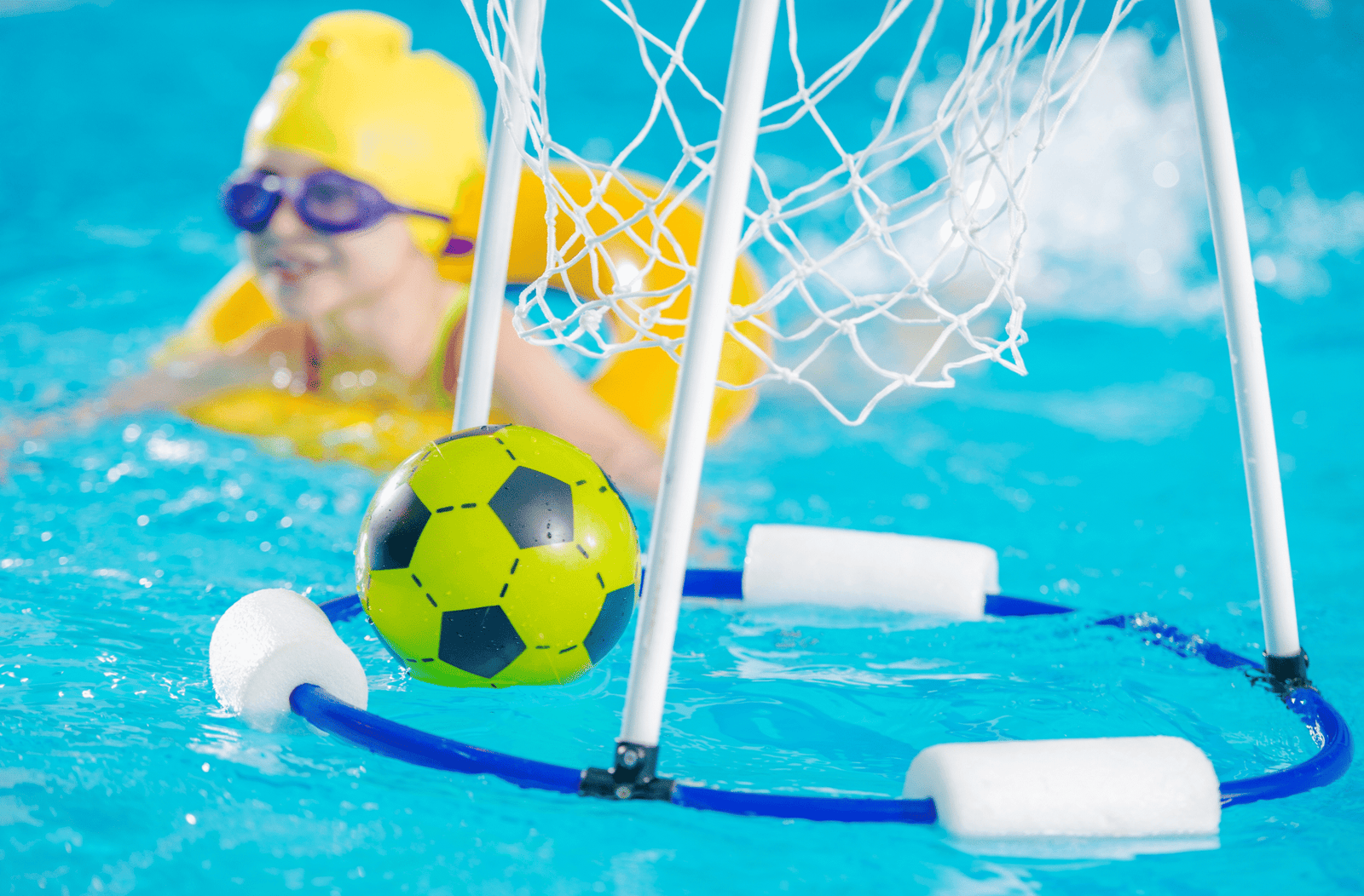 A boy playing in the water
